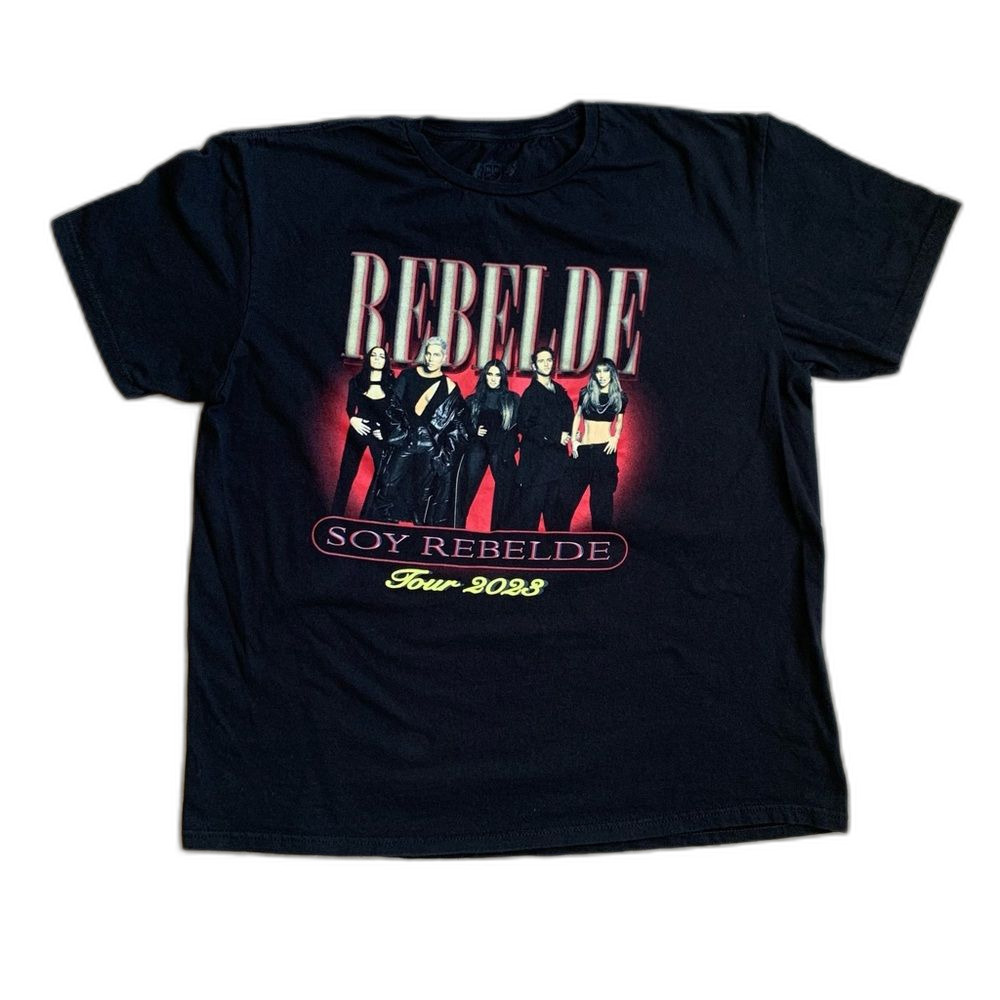 Rebelde 'Soy Rebelde Tour 2023' Black Graphic T-Shirt